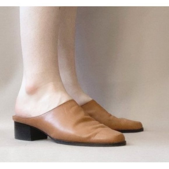 honey leather mules - Picture 3 of 11